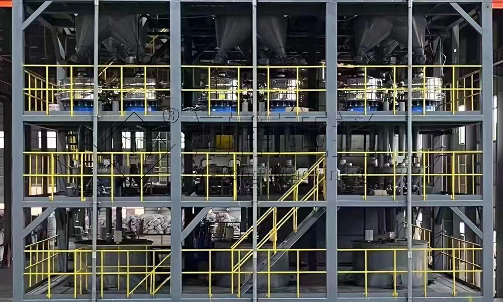 旋振筛新能源筛分生产线